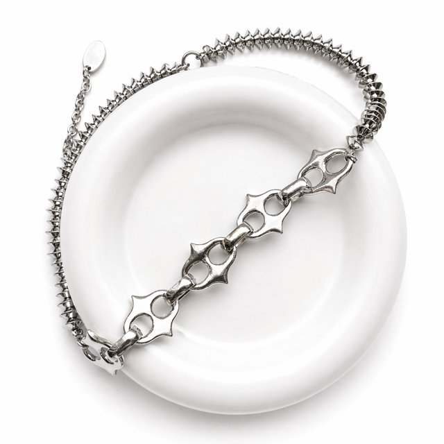 Naszyjnik Choker duży łańcuch Cierń