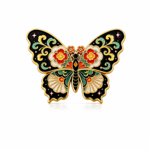 Broszka - Pin Motyl kolorowy