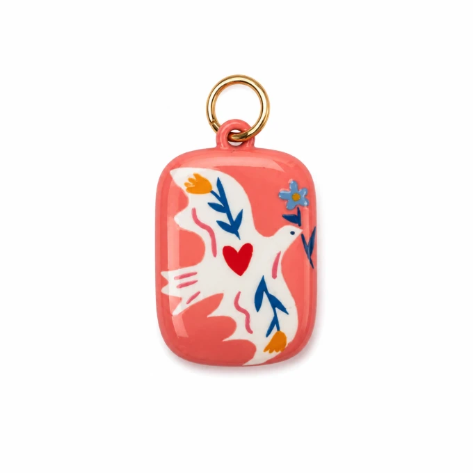 Zawieszka pozłacana Mini art - zawieszka z ptakiem sogold
