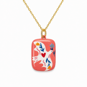 Zawieszka pozłacana Mini art - zawieszka z ptakiem sogold