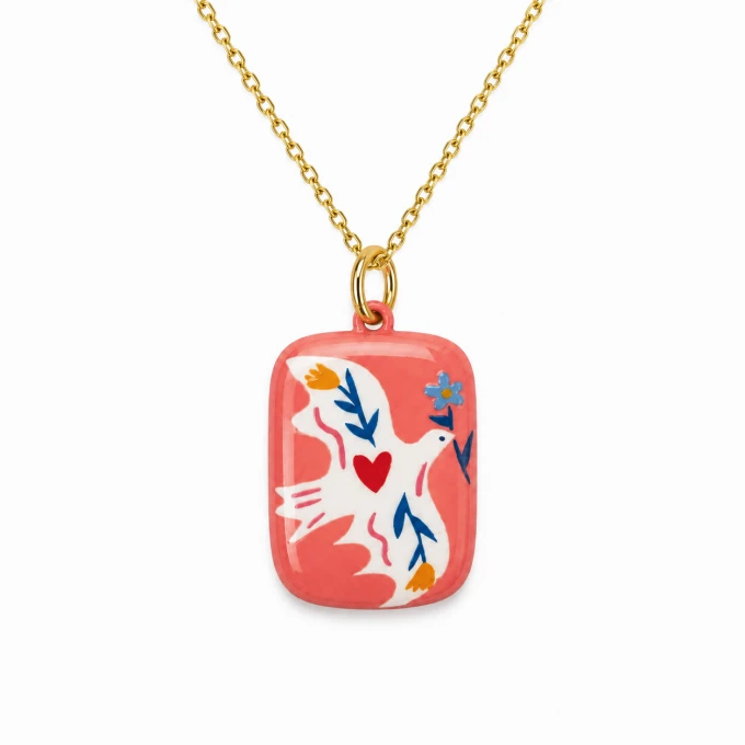 Zawieszka pozłacana Mini art - zawieszka z ptakiem sogold