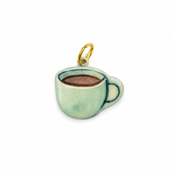 Zawieszka pozłacana Mini art - Coffee sogold