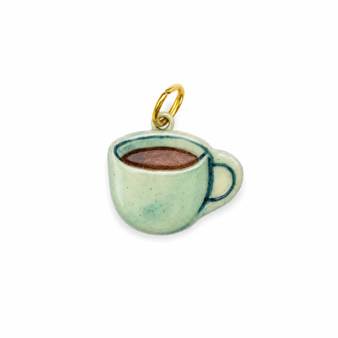 Zawieszka pozłacana Mini art - Coffee sogold