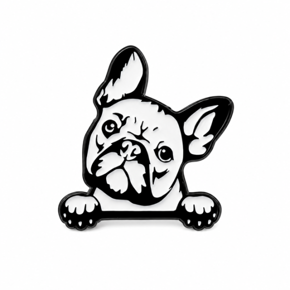 Broszka - pin z emalią budog