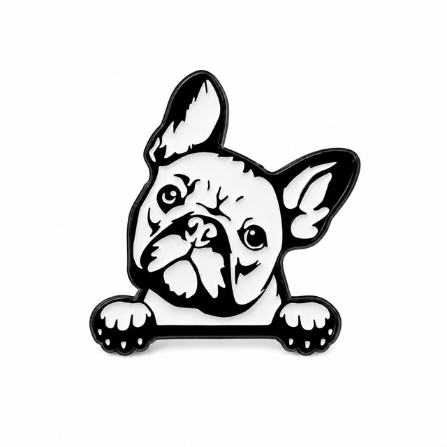 Broszka - pin z emalią budog