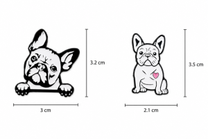 Broszka - pin z emalią budog