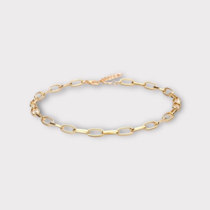 Naszyjnik pozłacany Choker - łańcuch Rolo sogold