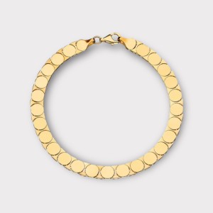 Złota bransoletka z kołami Premium pr.585 sogold