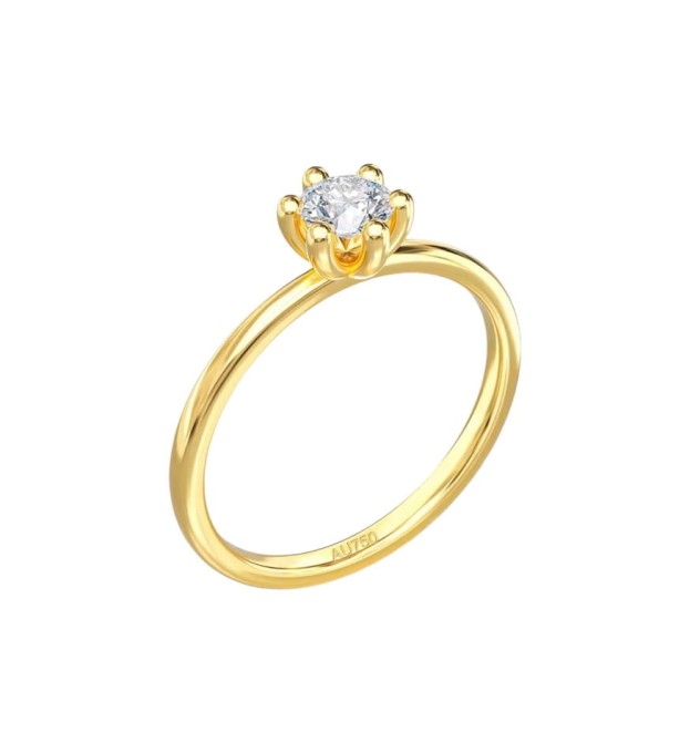 Złoty pierścionek z moissanitem.JPG