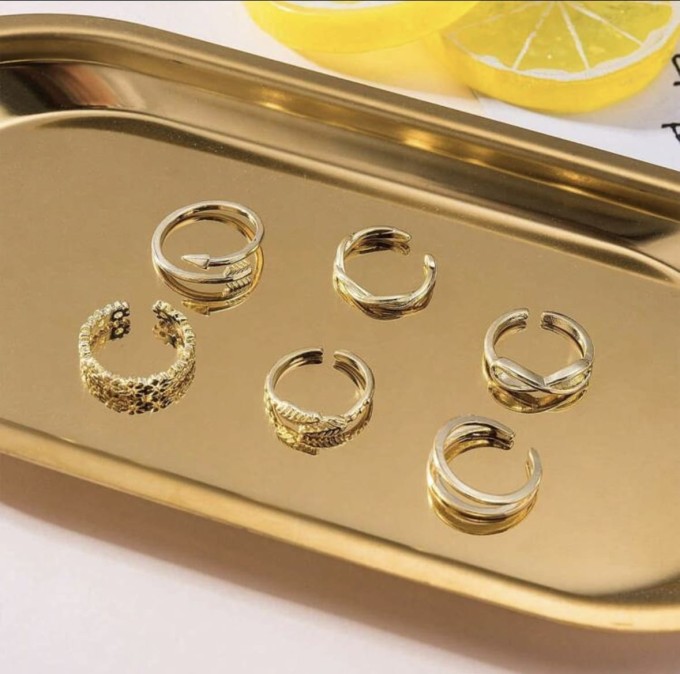 Zestaw pierścionków na palec u stopy