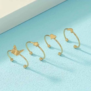 Zestaw czterech pierścionków na palec u stopy sogold.pl