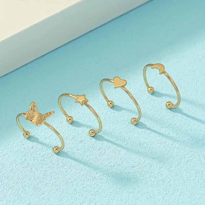 Zestaw czterech pierścionków na palec u stopy sogold.pl