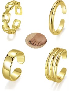 Zestaw czterech pierścionków na palec u stopy