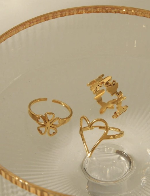 Zestaw trzech pierścionków na palec u stopy