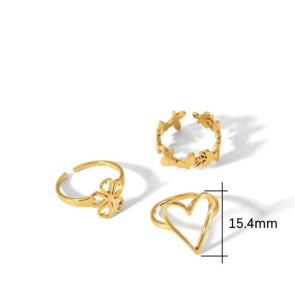 Zestaw trzech pierścionków na palec u stopy