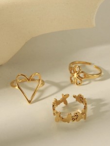 Zestaw trzech pierścionków na palec u stopy