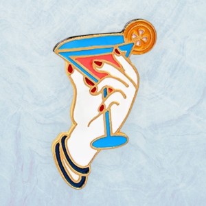 Broszka - pin z emalią Drink