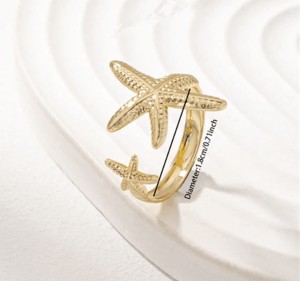 Pierścionek na palec u stopy - rozgwiazdy