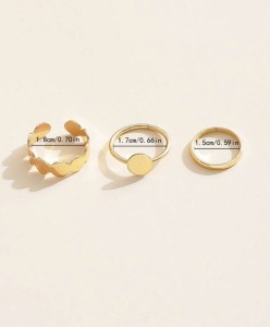 Zestaw trzech pierścionków na palec u stopy - koła