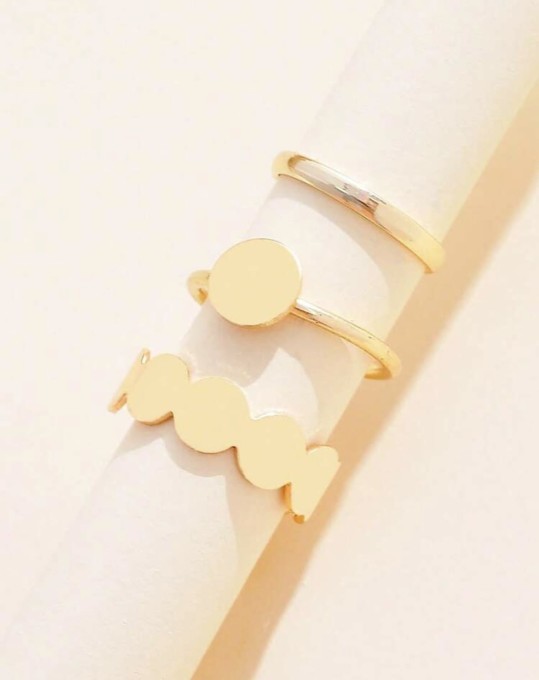 Zestaw trzech pierścionków na palec u stopy - koła