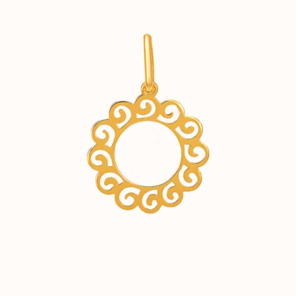 Złota zawieszka ozdobne koło pr.585.jpg