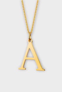 Złota zawieszka literka A ze złota 585 – minimalistyczna zawieszka inicjał, personalizowana biżuteria damska Sogold.