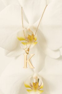 Złota zawieszka - Litera K