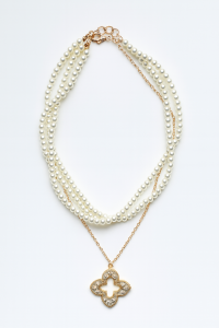 Naszyjnik perłowy - pleciony