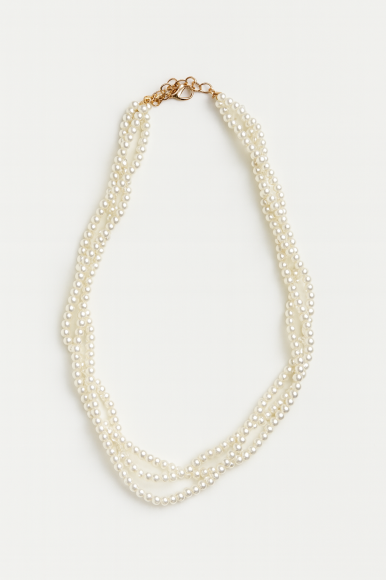 Naszyjnik perłowy - pleciony