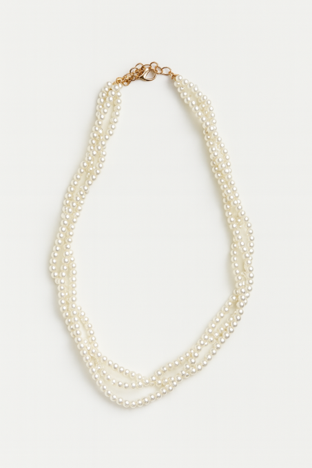 Naszyjnik perłowy - pleciony