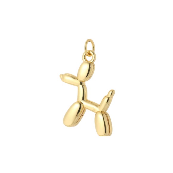 Zawieszka pozłacana - piesek Baloon Dog SOGOLD