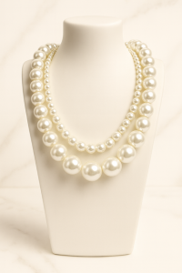 Naszyjnik perłowy - podwójny SOGOLD