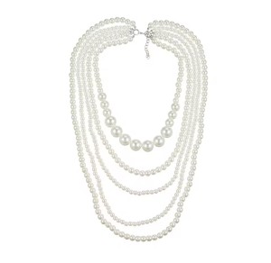 Naszyjnik perłowy - pięć warstw SOGOLD