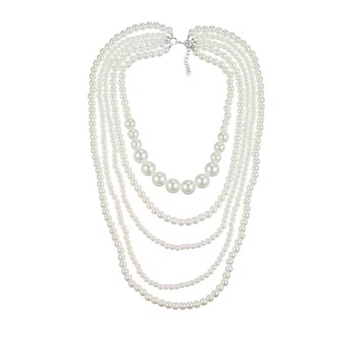 Naszyjnik perłowy - pięć warstw SOGOLD