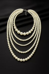 Naszyjnik perłowy - pięć warstw