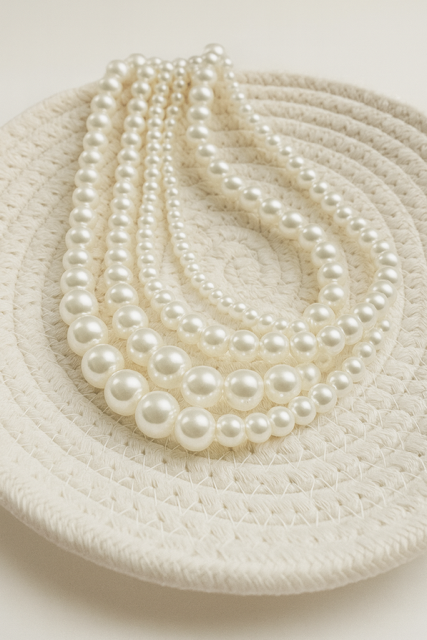 Naszyjnik perłowy - cztery warstwy SOGOLD