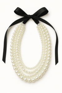 Naszyjnik perłowy - cztery warstwy wiązany SOGOLD