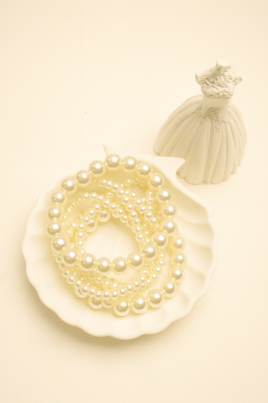 Bransoletki perłowe - zestaw 6 bransoletek