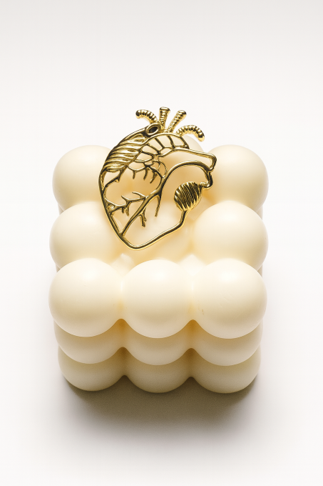 Broszka serce anatomiczne pozłacana sogold