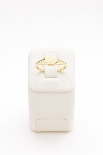 Pierścionek złoty - sygnet okrągły