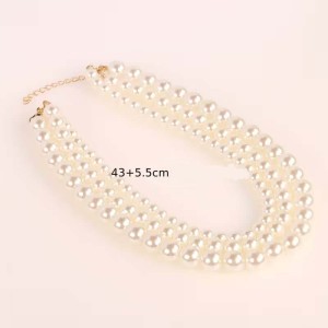 Naszyjnik perłowy - trzy warstwy sogold.pl