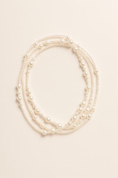 Naszyjnik perłowy - bardzo długi sogold.pl