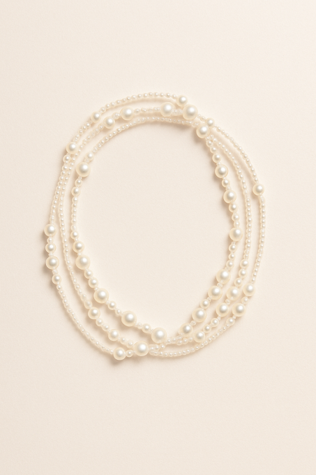Naszyjnik perłowy - bardzo długi sogold.pl
