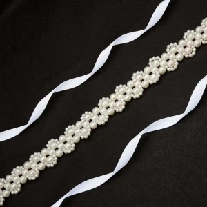 Naszyjnik perłowy - pleciony wiązany sogold.pl