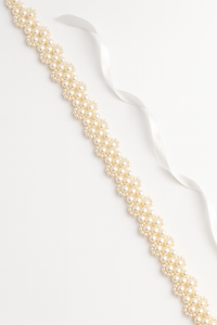 Naszyjnik perłowy - pleciony wiązany sogold.pl