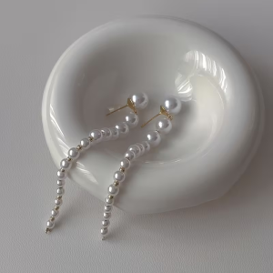 Kolczyki perłowe długie - wiszące