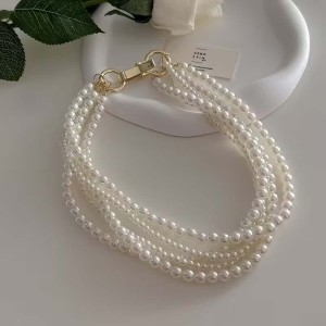 Naszyjnik perłowy - cztery warstwy  sogold.pl