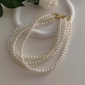 Naszyjnik perłowy - cztery warstwy  sogold.pl