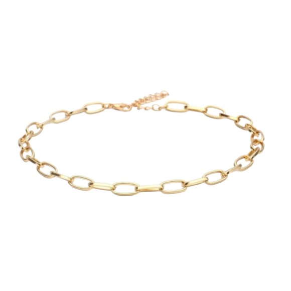 Naszyjnik pozłacany Choker - łańcuch Rolo sogold