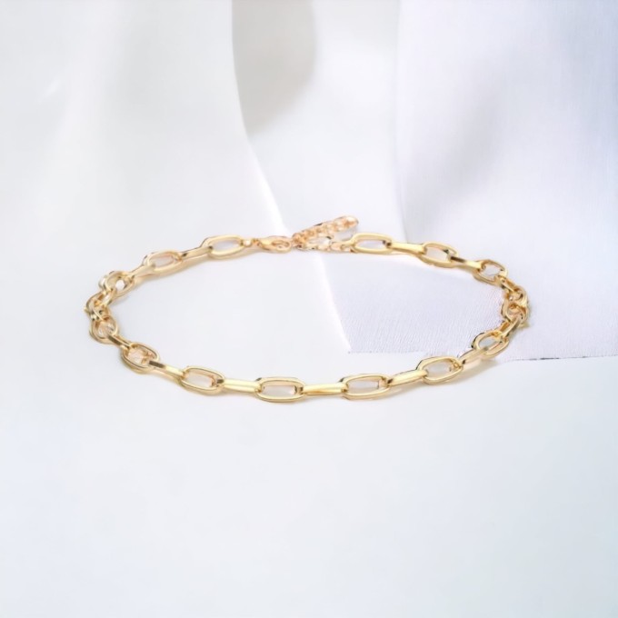 Naszyjnik pozłacany Choker - łańcuch Rolo sogold